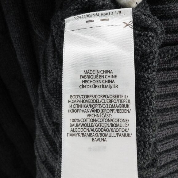 Polo Ralph Lauren Cable Knit Knitted Slim Fit Sweatshirt Grey XXL - Picture 8 of 12